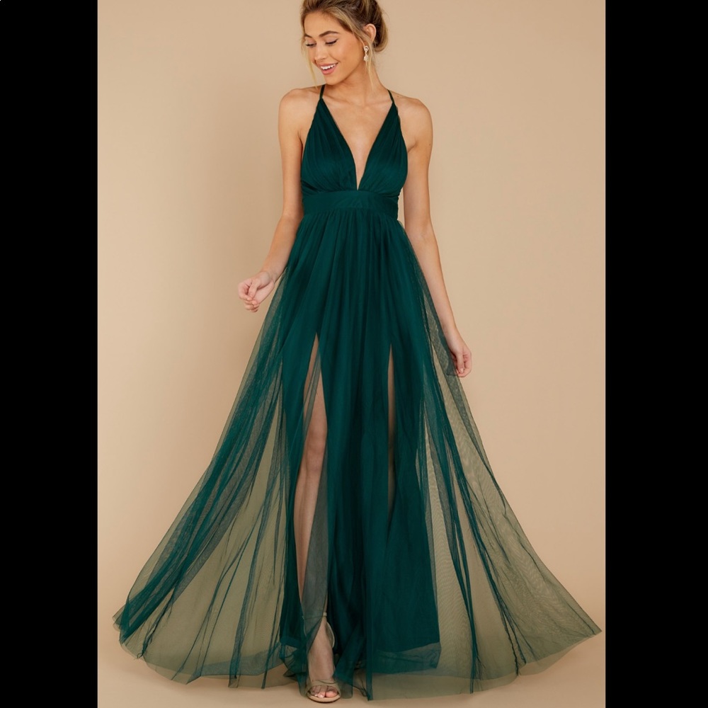 Ever After Hunter Green Maxi Dress